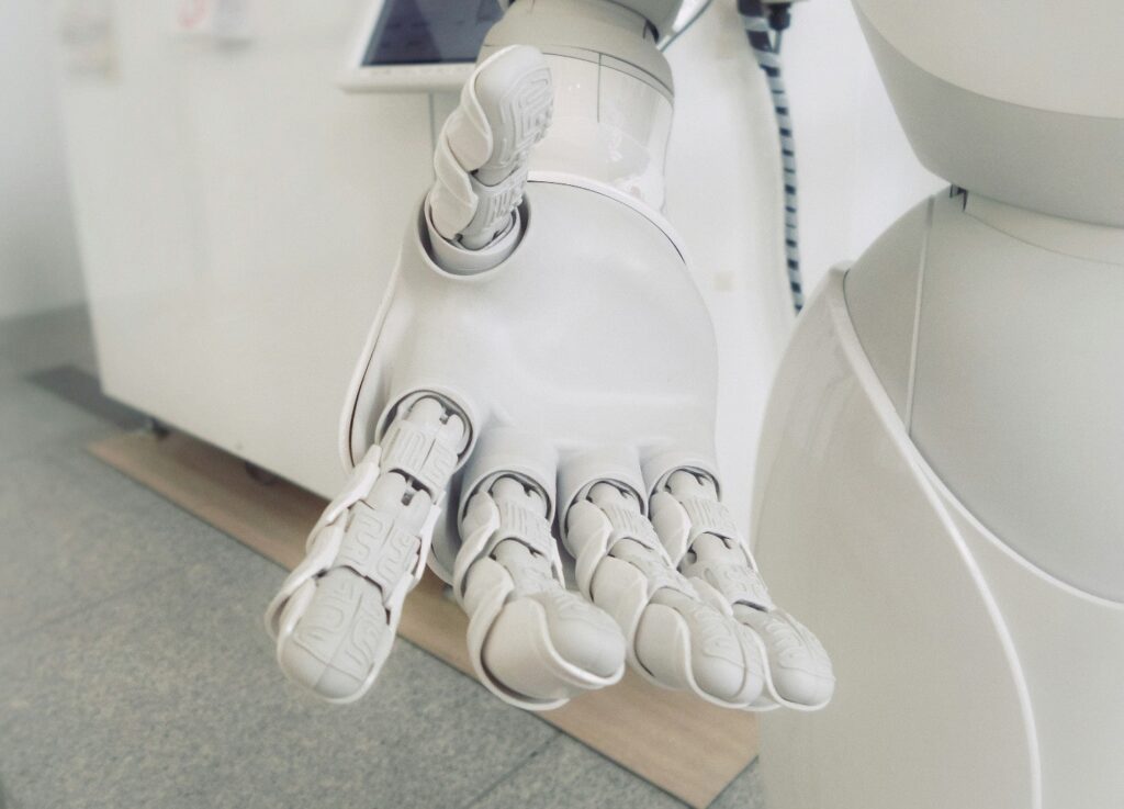 A picture of a robotic arm representing the future