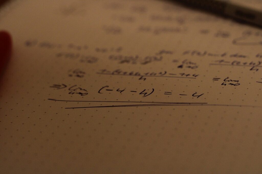 A picture showcasing a mathematical equation