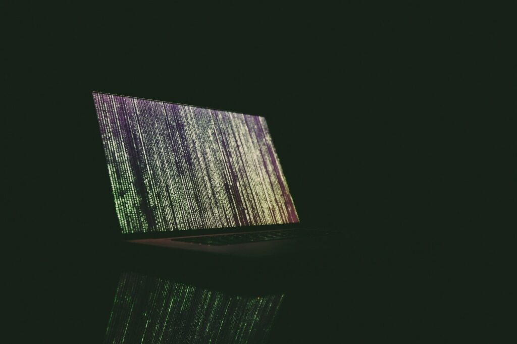 A picture showing an algorithm working on the computer screen