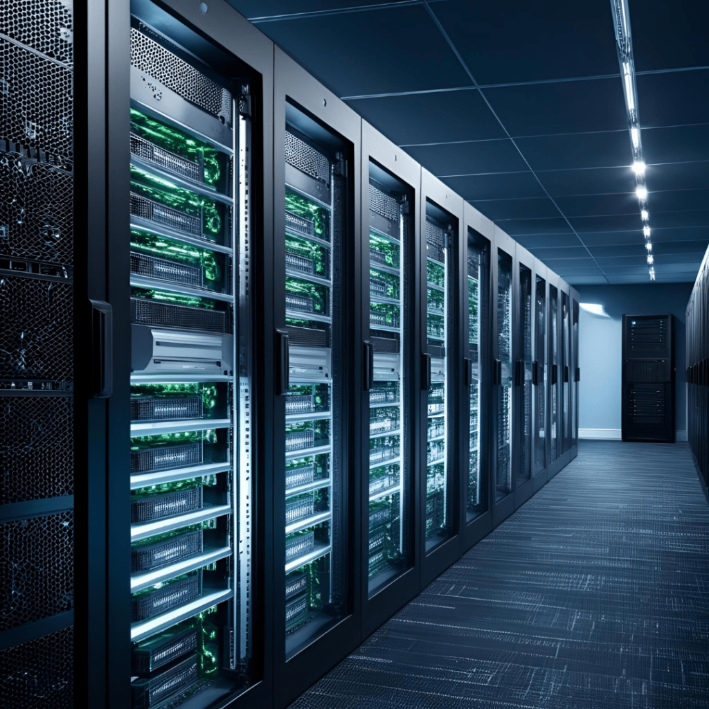 A stack of servers
