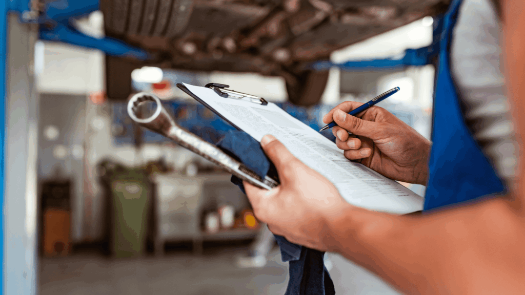 A field service executive updating in a sheet his day to day task. The image is to show how odoo field service module can automate the tasks of a field service executive.