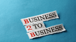 A picture showcasing the word business to business