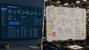 ERP readiness gap between digital system and manual shop-floor tracking in manufacturing