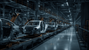 Halted production line illustrating supply chain cybersecurity gap assessment risk