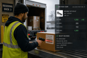 Barcode scan capturing inventory accuracy at the moment of movement